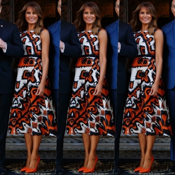 L.K. Bennett Printed Andrea Midi Dress, Size 14 - Picture 11 of 12